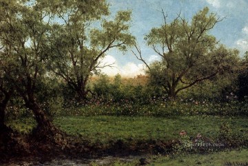 150の主題の芸術作品 Painting - ブルックサイドのロマンチックなマーティン ジョンソン ヘッドの風景